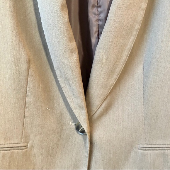 Evan Piccone Brown Tan one-button Blazer Sz 14 - Picture 6 of 7
